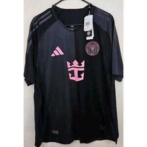 Adidas Inter Miami Men's Authentic Away Jersey MLS 2025-26 Season Sz 2XL Black